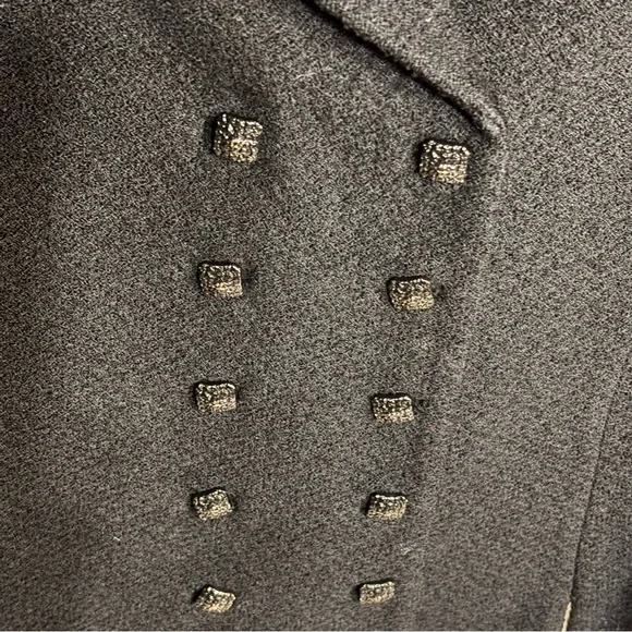 St. John Collection Black Women's Knit Boucle Double Breasted Blazer Sz 12 EUC - Picture 4 of 7